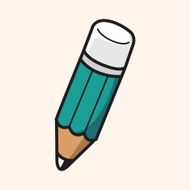 stationery pencil theme elements vector eps N13