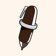 stationery pen theme elements vector eps N13