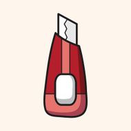 stationary utility knife theme elements vector eps N17