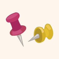 stationary pushpin theme elements vector eps N18