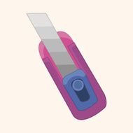 stationary utility knife theme elements vector eps N18