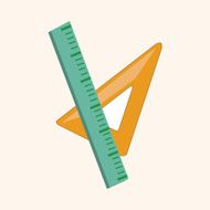 stationary triangle and ruler theme elements vector eps N5