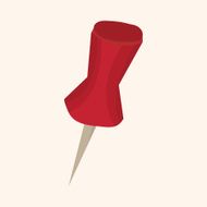 stationary pushpin theme elements vector eps N19