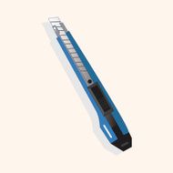 stationary utility knife theme elements vector eps N19