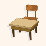 classroom desk and chair theme elements vector eps N5