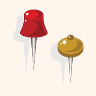 stationary pushpin theme elements vector eps N20