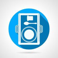 Round vector icon for food tray