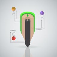 Pencil idea concept Infographic vector