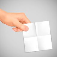 business concept 3d hand holding a note paper N2