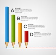 Education pencil option Infographics design template N7