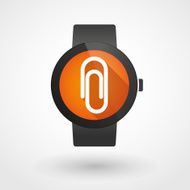Smart watch icon with a clip