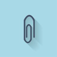 Flat web internet icon Lung Paper clip
