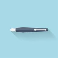 Flat pen icon