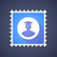 Mail stamp with a student avatar