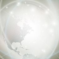 Dotted world globe light design vector illustration N3