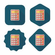 calculator flat icon with long shadow eps10 N31