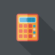 calculator flat icon with long shadow eps10 N35