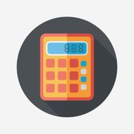 calculator flat icon with long shadow eps10 N36