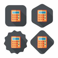 calculator flat icon with long shadow eps10 N37