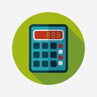 calculator flat icon with long shadow eps10 N39