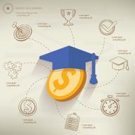 Money concept on old background vector