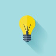Flat bulb Education concept background Success achievement