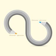 Minimal style - stylish design in shape pencil