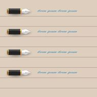 Stylized writing pen design for infographics N2