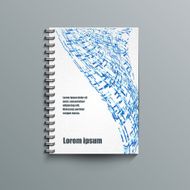 Notepad template with abstract background N2