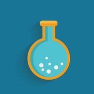 Science symbol on blue background clean vector