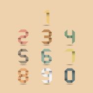 Origami vintage numbers