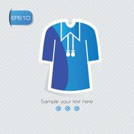 Education symbol sticker design blue version