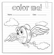 Worksheet showing a flying clock