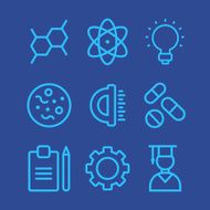 Science icons set