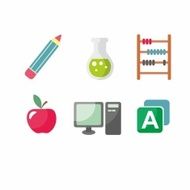 school icon set N12