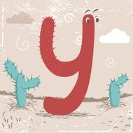 Cute alphabet Letter Y