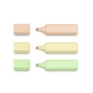 Vector Set of Markers Highlighters Felt Tip Pens N7