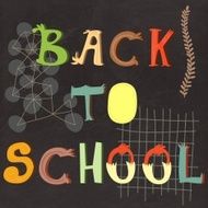 Back to school lettering on vector chalkboard background N2