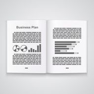 Business plan book Vector