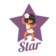 Dancing beautiful smiling teenager girl N2