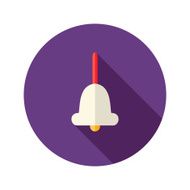Decorative Christmas Handle Bell Flat Icon