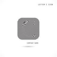 Creative letter C icon abstract logo design vector template