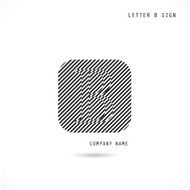 Creative letter B icon abstract logo design vector template