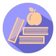 book with apple