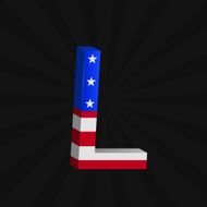USA flag alphabet N5