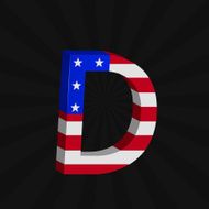 USA flag alphabet N11