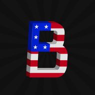 USA flag alphabet N13