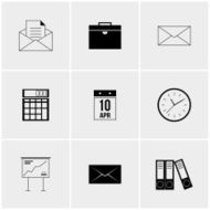 Black and white set of icons N4