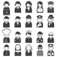 Various People Symbol Icons Occupation Set N2