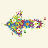Arrow floral design